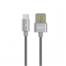 Cablu date metalic Type-C Fast Charge Remax RC-080 argintiu Cablu date metalic Type-C Fast Charge Remax RC-080 argintiu