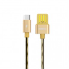 Cablu date metalic Type-C Fast Charge Remax RC-080 auriu Cablu date metalic Type-C Fast Charge Remax RC-080 auriu