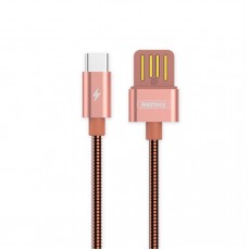 Cablu date metalic Type-C Fast Charge Remax RC-080 roz Cablu date metalic Type-C Fast Charge Remax RC-080 roz