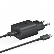 Incarcator retea Fast Charge original pentru Samsung EP-TA800 TypeC-TypeC + Cablu de date pentru Samsung Type C - Type C Incarcator retea Fast Charge original pentru Samsung EP-TA800 TypeC-TypeC + Cablu de date pentru Samsung Type C - Type C