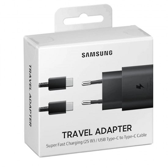 Incarcator retea Fast Charge original pentru Samsung EP-TA800 TypeC-TypeC + Cablu de date pentru Samsung Type C - Type C