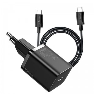 Incarcator priza Baseus Super Si Quick Charger 25W + Cablu Type C - Type C
