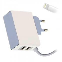 Incarcator retea KW200 NEW 2 x USB cablu Lightning pentru iPhone