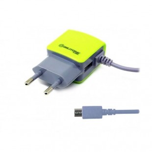 Incarcator de priza Bilitong - Cablu microUSB + 1xUSB 2.1A