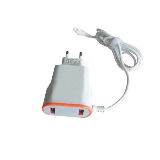 Incarcator priza D380A 2.4A 2 x USB cablu Lightning pentru iPhone