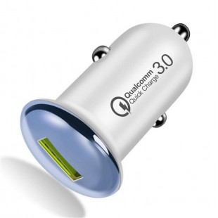 Incarcator auto - 1 x USB Quick Charge - albastru