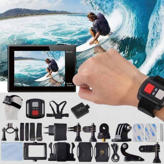 Camera video sport UltraHD 4K 170° HDMI Wi-Fi cu telecomanda