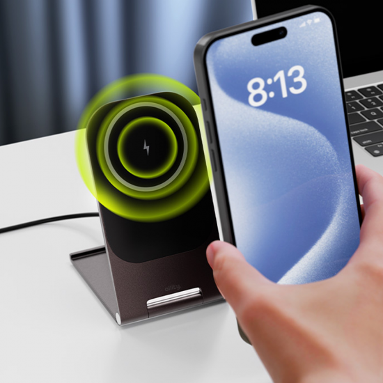Suport magnetic pentru telefon, cu incarcare wireless - Allity