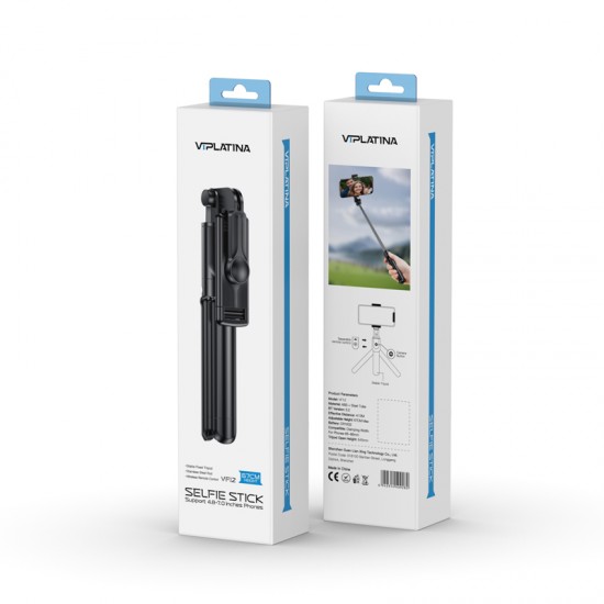 Selfie Stick VIPLATINA VF12 - Negru