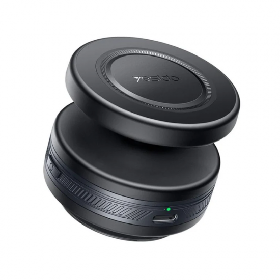 Suport auto magnetic, cu ventuza electrica, pentru telefon cu incarcare Wireless - Yesido C224