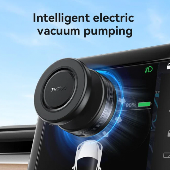 Suport auto magnetic, cu ventuza electrica, pentru telefon cu incarcare Wireless - Yesido C224