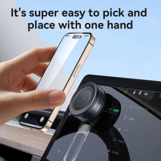 Suport auto magnetic, cu ventuza electrica, pentru telefon cu incarcare Wireless - Yesido C224