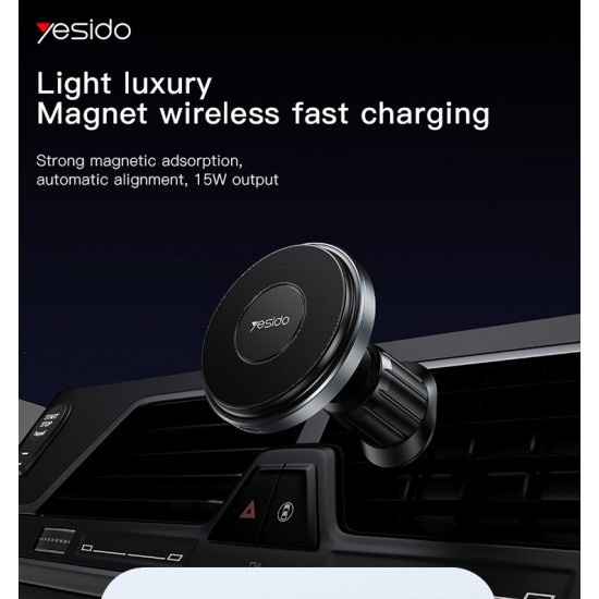 Suport auto universal pentru telefon cu incarcare Wireless - Yesido C190 Plus
