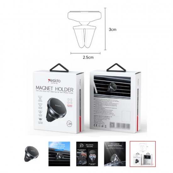Suport auto magnetic grila ventilatie pentru telefon - Yesido C214