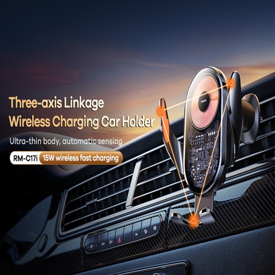 Suport auto universal pentru telefon cu incarcare Wireless - Remax RM C17i Plus
